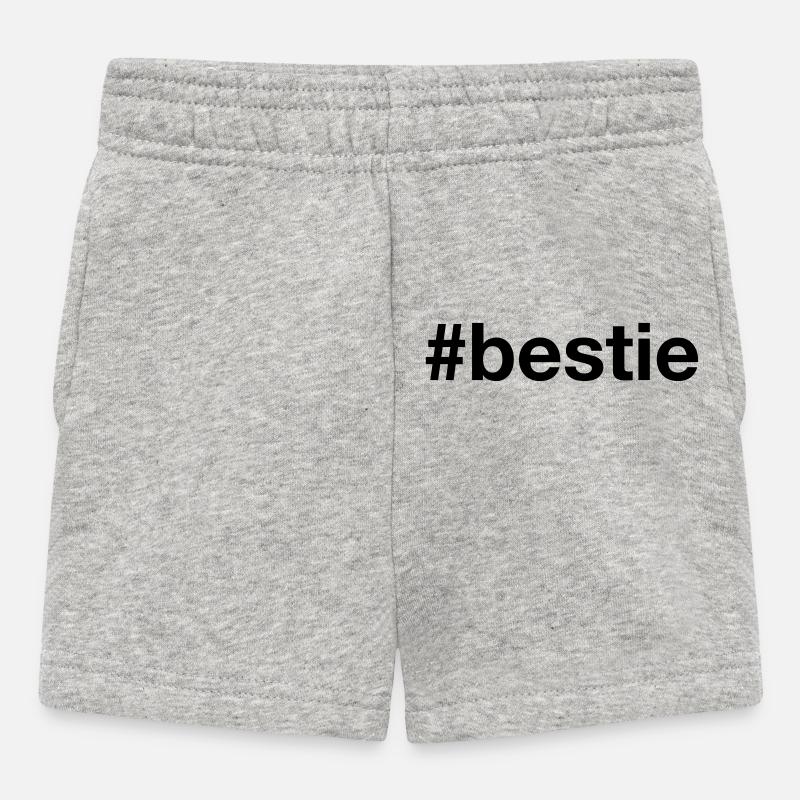 BESTIE Hashtag Meilleur ami Bester Freund - Short Bébé - gris chiné