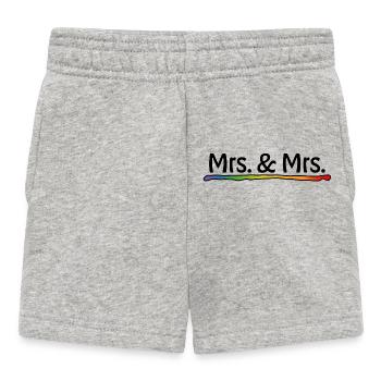 Mariage lesbien - Rainbow Mrs et Mrs - Short Bébé - gris chiné - Devant