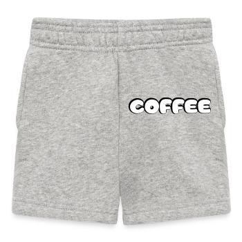 Coffee Coffee Design Lettering - Baby Shorts - heather grey - Front