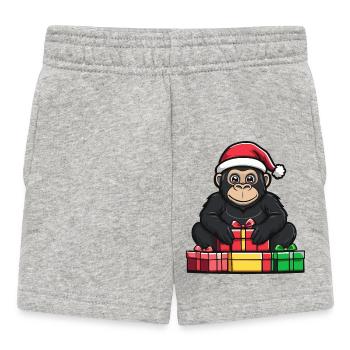 Gorilla Noël Bandes dessinées - Short Bébé - gris chiné - Devant