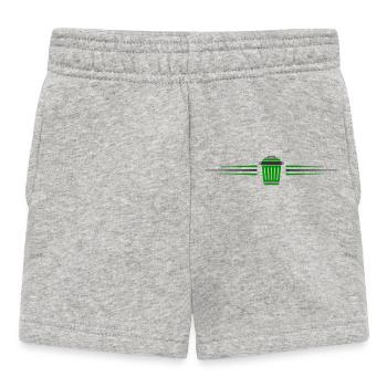 Mülltonne Symbol Linie - Baby Shorts - Grau meliert - Vorne
