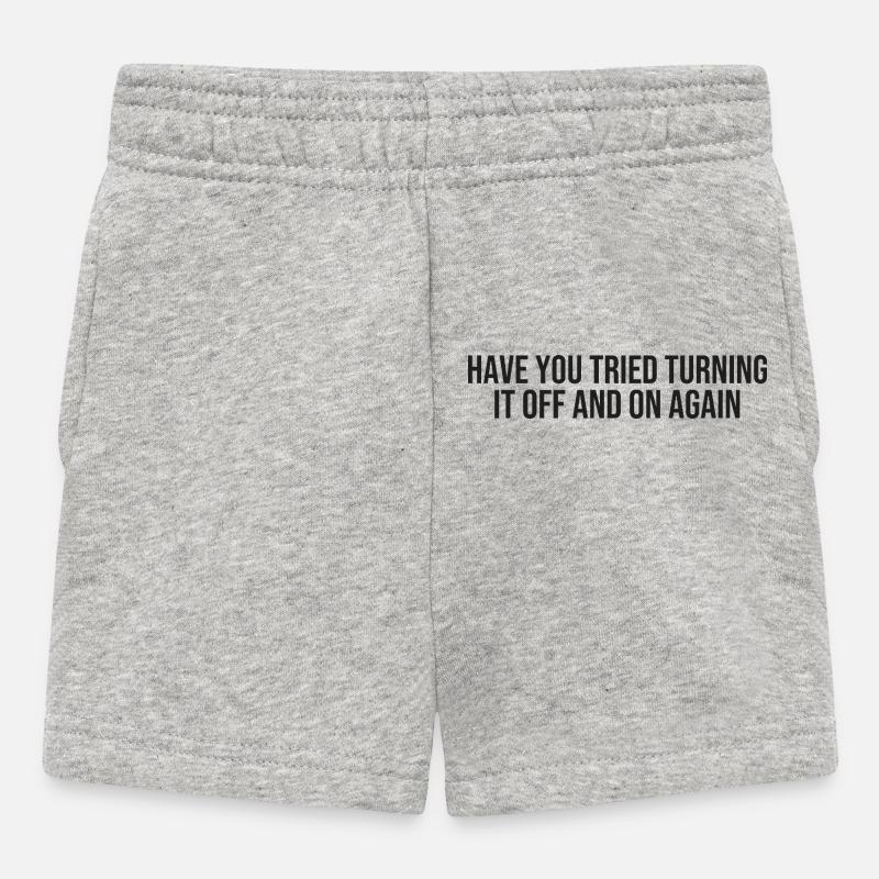 Support technique informatique - Short Bébé - gris chiné