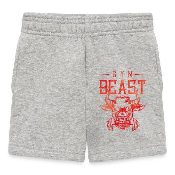 gym bête fitness - Short Bébé - gris chiné - Devant