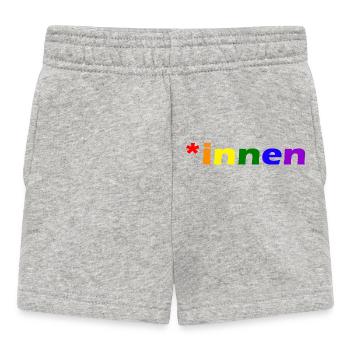 *innen Gendern - Baby Shorts - Grau meliert - Vorne