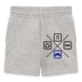 The lifecycle of a gamer, gamer, gaming - Baby Shorts - heather grey - Front