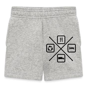 Le cycle de vie d’un chauffeur de camion - Short Bébé - gris chiné - Devant