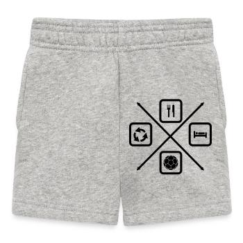 The life cycle of a handball player, Handball - Baby Shorts - heather grey - Front