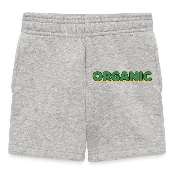 Logo de police organique vert jaune - Short Bébé - gris chiné - Devant