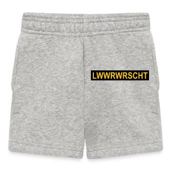 Leberwurst: Nationalgericht der Pfalz. - Baby Shorts - Grau meliert - Vorne