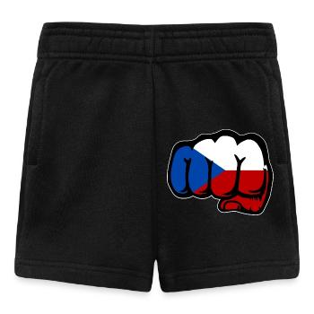 Tschechien Faust Flagge - Baby Shorts - Schwarz - Vorne