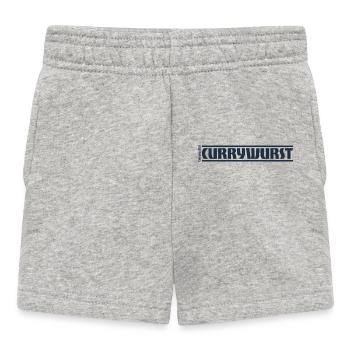 „Genussmittel“ Serie | Currywurst - Baby Shorts - Grau meliert - Vorne
