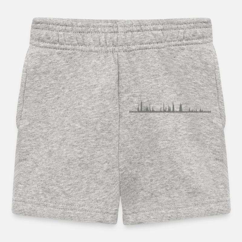 Audio Waveform - Baby Shorts - Grau meliert