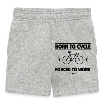 Born to cycle, forced to work - Baby Shorts - heather grey - Front