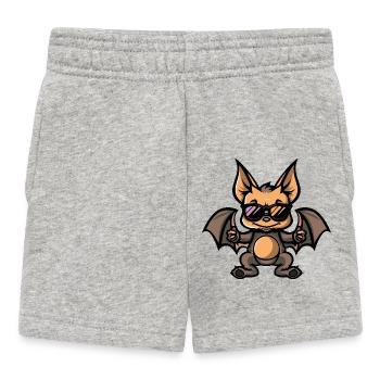 Fledermaus Cool Comic - Baby Shorts - Grau meliert - Vorne