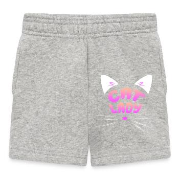Cat Lady Cute Whiskers Feminine Feline Vibes - Baby Shorts - Grau meliert - Vorne
