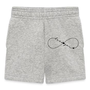 Love You Infinity Symbol - Baby Shorts - Grau meliert - Vorne