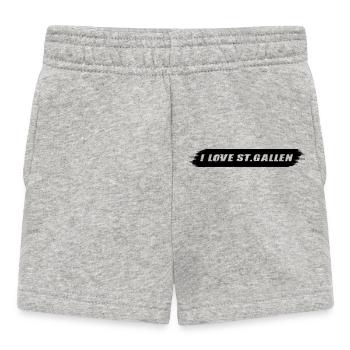 i love St. Gallen | Storm Effekt | Vectorgraphic - Baby Shorts - Grau meliert - Vorne
