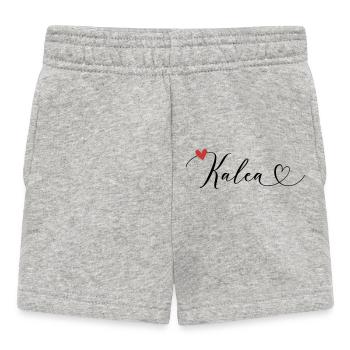 Kalea Nom Prénom Calligraphie Coeur - Short Bébé - gris chiné - Devant