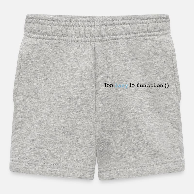 Too lazy to function - Baby Shorts - heather grey