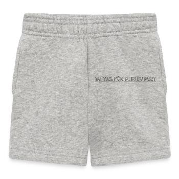 zu viel für Dein Budget - Baby Shorts - Grau meliert - Vorne