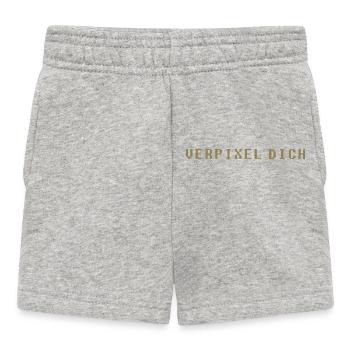 Verpixel Dich Gamer Nerd Gaming Minimalistisch - Baby Shorts - Grau meliert - Vorne