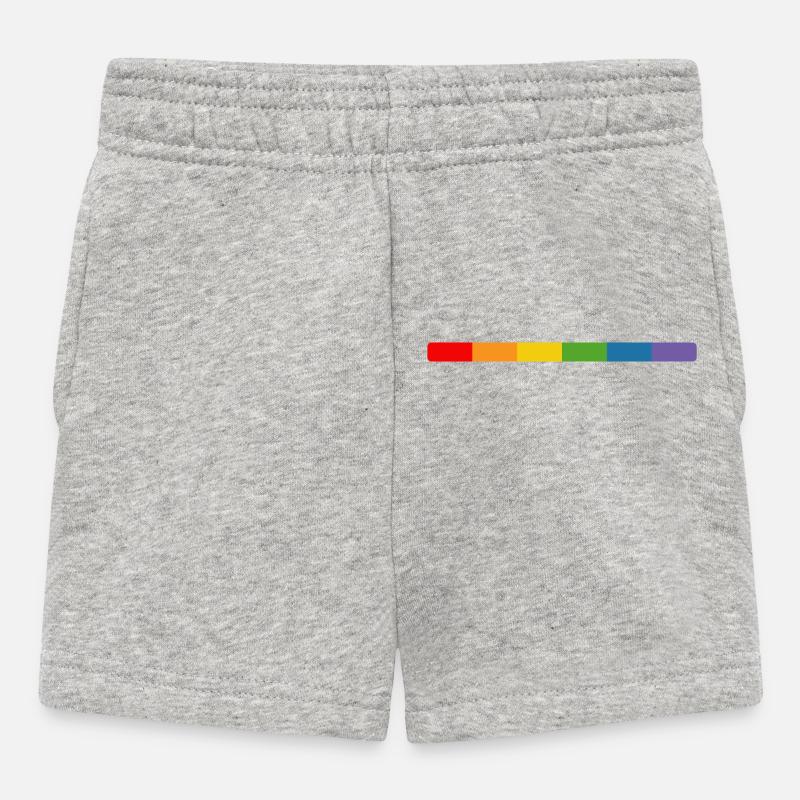Tshirt arc-en-ciel LGBT tshirt queer csd - Short Bébé - gris chiné