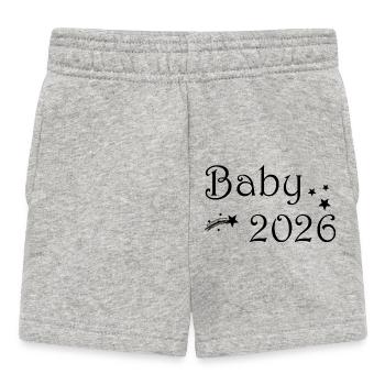 Baby 2026 Sternschnuppe - Baby Shorts - Grau meliert - Vorne