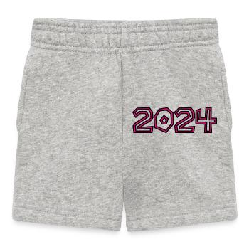 2024. JAHR. ALLES GUTE ZUM NEUEN JAHR. SILVESTER - Baby Shorts - Grau meliert - Vorne