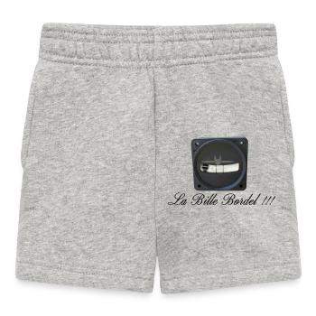 La bille bordel BAS NOIR - Short Bébé - gris chiné - Devant