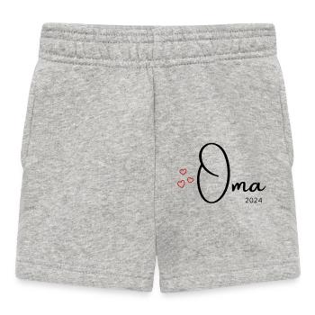 Oma 2024 - Baby Shorts - Grau meliert - Vorne