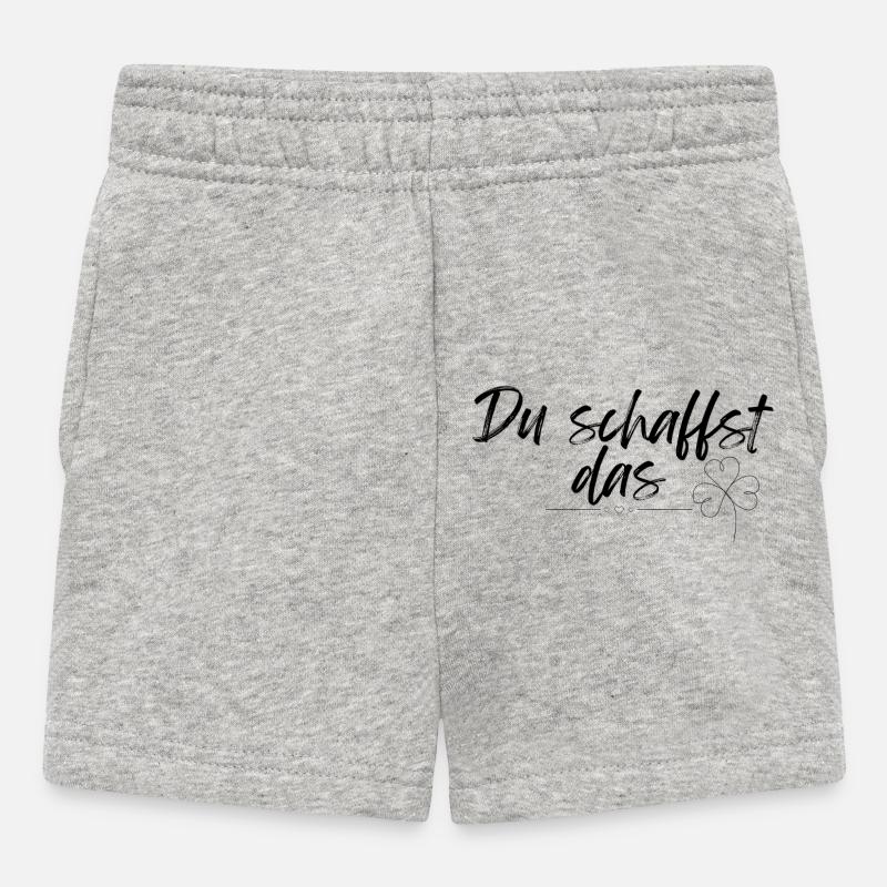 Du schaffst das - Baby Shorts - Grau meliert