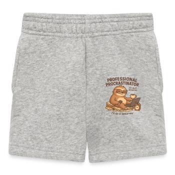 Cozy Sloth - Baby Shorts - heather grey - Front