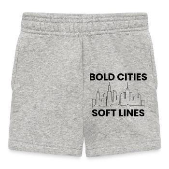Bold Cities Soft Lines GIS Stadtplanung - Baby Shorts - Grau meliert - Vorne