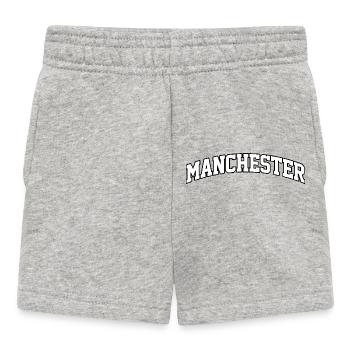 Manchester-Logo: College-Design mit Streetstyle - Baby Shorts - Grau meliert - Vorne