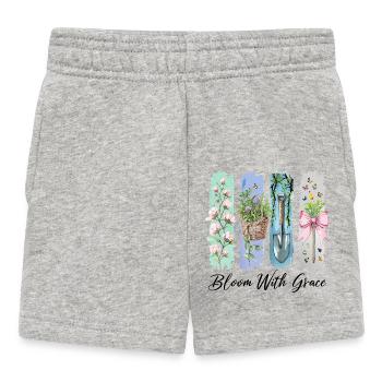 Floraison avec Grace Jardin Fleurs Art - Short Bébé - gris chiné - Devant