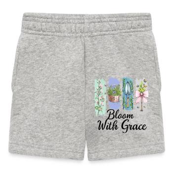 Floraison avec Grace Jardin Fleurs Art - Short Bébé - gris chiné - Devant