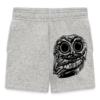 Eule - Baby Shorts - Grau meliert - Vorne