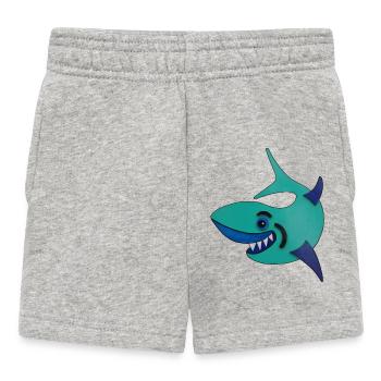 Shark - Baby Shorts - heather grey - Front