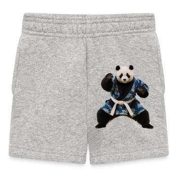 Panda sportif - Short Bébé - gris chiné - Devant