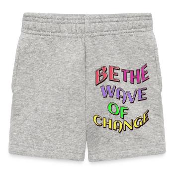 Soyez la vague du changement - Short Bébé - gris chiné - Devant
