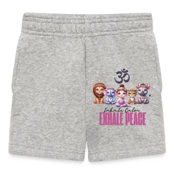 Meditation Squad - Baby Shorts - heather grey - Front