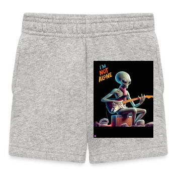 Alien guitariste - Short Bébé - gris chiné - Devant