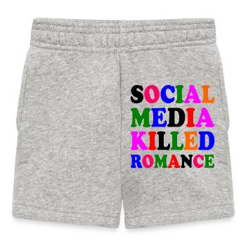 social media killed romance - Short Bébé - gris chiné - Devant