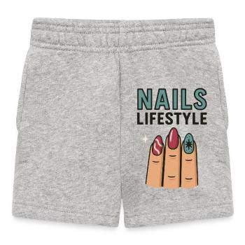 Nails Lifestyle - Baby Shorts - Grau meliert - Vorne