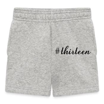 Hashtag Thirteen Cool 13 Years Old 13th Birthday - Baby Shorts - heather grey - Front