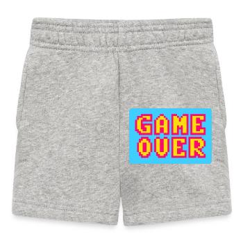 Game Over Retrogaming Vintage-Pixel - Baby Shorts - Grau meliert - Vorne