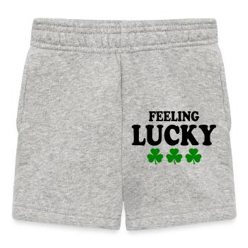 feeling lucky - Baby Shorts - heather grey - Front