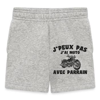 Ich kann kein Motorrad mit einem Sponsor haben - Baby Shorts - Grau meliert - Vorne