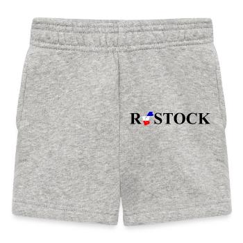 Rostock Schriftzug mit Stadtkarte im Stadtnamen - Baby Shorts - Grau meliert - Vorne