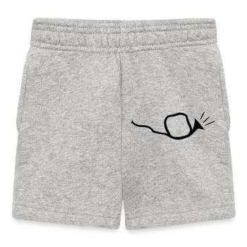 Horn curved - Baby Shorts - heather grey - Front